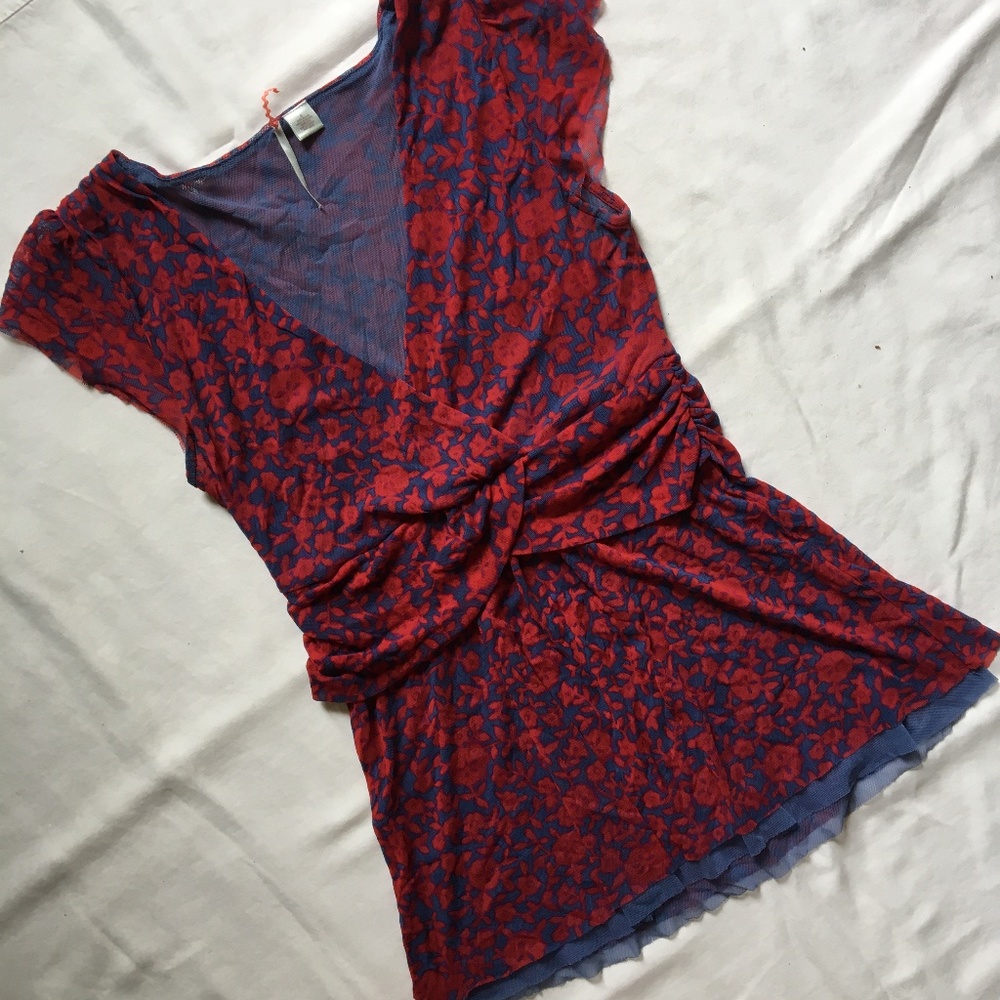 Anthropologie v neck floral shirt